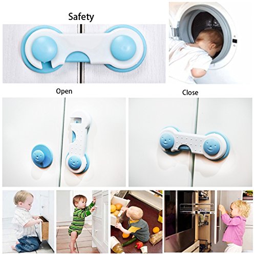 JJOnlineStore - 10x SMILEY ADHESIVE BABY CHILD KIDS SAFETY CABINET DOOR FRIDGE DRAWER CUPBOARD LOCK