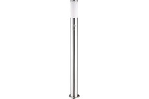 MONZANA Lampadaire extérieur 100cm Luminaire avec détecteur de mouvement E27 - Acier inoxydable - Argent
