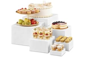 EUBSWA Alzate per Buffet, Alzatine per Allestimenti 6 pezzi supporto per cupcake Cake Stand Catering accessori buffet per dolci, matrimoni, cucina