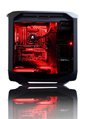 VIBOX Limitless 7 Gaming PC – 4,0GHz Intel i7 8-Core CPU, GTX 1080, leistungsfähig, Wassergekühlter Desktop Gamer Computer mit Spielgutschein, Windows 10, Rot Innenbeleuchtung, lebenslange Garantie* (3,2GHz (4,0GHz Turbo) Superschneller Intel i7 6900K Acht 8-Core Prozessor CPU, Nvidia GeForce GTX 1080 8GB Grafikkarte, 16GB DDR4 3000MHz RAM, 240GB SSD, 3TB Festplatte, Corsair H100i GTX Wasserkühler, Corsair RM1000 Netzteil, Corsair 780T Gehäuse, Rampage V Mainboard) - 4