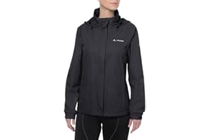 VAUDE Damen Regenjacke Escape Bike Light, wasserdichte Outdoorjacke, atmungsaktive Fahrradjacke mit Kapuze, umweltfreundliche Wanderjacke