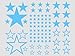 Produktbild wandfabrik - Wandtattoo - 82 praktische Sterne in babyblau