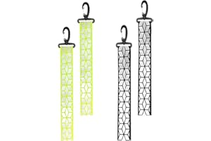 YAPKOLV 4 Pezzi Catarifrangenti, Catarifrangente Anelli, Catarifrangenti per Zaini Scuola, Running Reflektor, Catarifrangenti Bambini, Catarifrangenti per Chiavi per Zaini Jogging