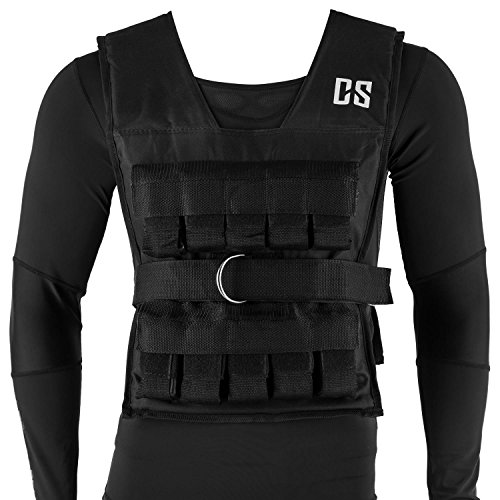 CAPITAL SPORTS Monstervest Gewichtsweste Fitness-Weste (herausnehmbare Metall-Gewichte, verstellbarer Nylongurt, weiche Polster) schwarz - 3
