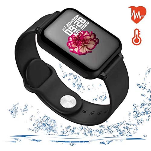 Meiwen2019 Pulsera de Actividad, Reloj Inteligente con Pulsómetro y Presión Arterial Relojes Deportivos GPS Impermeable Monitor de Ritmo Cardíaco Actividad Pulsera Reloj Fitness Podómetro (Negro)