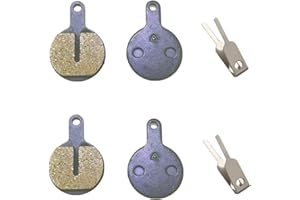 YAIYEFU 2 Pairs Bicycle Disc Brake Pads, with Springs & Securing Clips Bicycle Disc Brake Pads for Tektro Novela Lyra L10 11 IOX(Resin, Semi-Metallic, Sintered Metal)