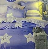 Juego sabana 3 piezas bajera,encimera,funda de almohada 150x200+25cm azul