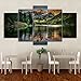 Produktbild WEPAINTING Modulare Bilder Home Wand Rahmen Moderne Poster HD Gedruckt 5 Stücke Leinwand Kunst Colorado Ozero Mountain Decor Ölgemälde, 40X60 40X80 40X100 cm, Rahmen