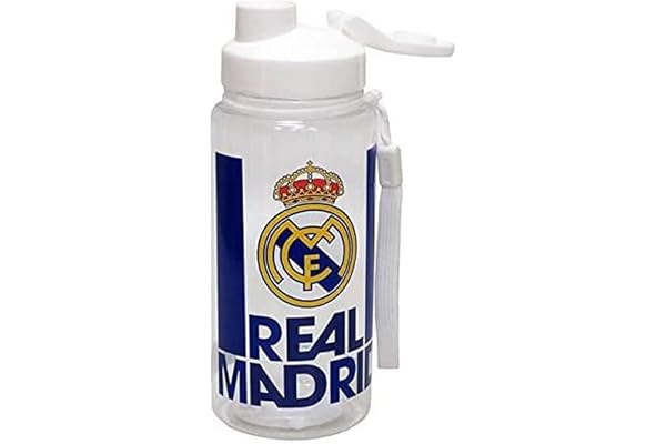 CYP BRAND Real Madrid Gourde d'eau avec bec verseur de sécurité Multicolore Translucide Capacité 500 ml
