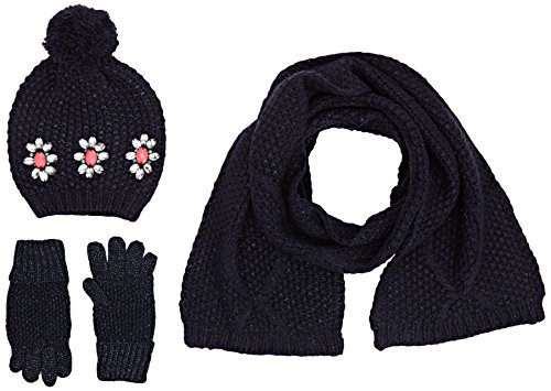 Billieblush Baby-Girls U08033 Pull On Hat Gloves and Scarf, Blue (Navy), 3 Years (Manufacturer Size:T1)