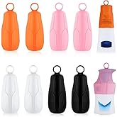MAYCREATE® 8 Pack Elastic Sleeves for Travel Bottles for Toiletries Leak Proofing, Silicone Cover for Bottle, Leakproof Trave