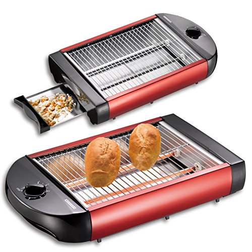 (124) MELISSA Toaster Rot Flachtoaster Flachbetttoaster Tischröster Tisch