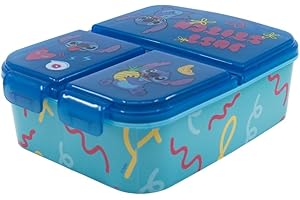 My sweety pop - Brotdose - Lunchbox - Lunchbox - für Kinder - Kindergarten - Schule - Urlaub - Mahlzeit - 19,5 cm - Geschenkidee - 3 Fächer - Stitch - für Mädchen - BPA frei, 18920