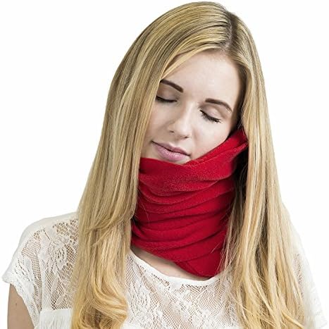 Airplane pillow - Travel neck pillow - Travel pillow Neck support - Airplane neck pillow - Airplane travel scarf - Airplane sleep pillow-Travel Pillow kids- Machine washable Red