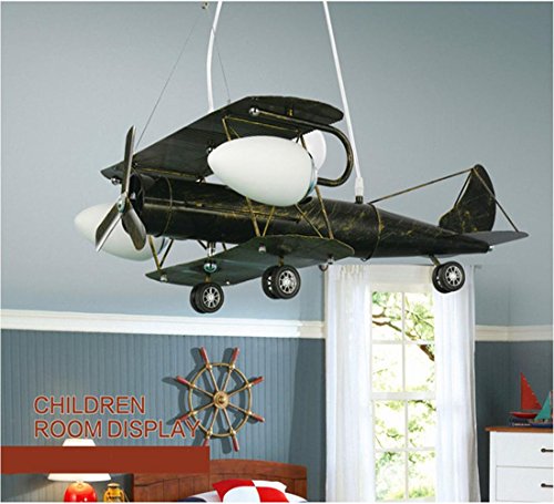 Preisvergleich Produktbild Flugzeug Kronleuchter, Kinderzimmer Cartoon LED Deckenleuchte, Kinderzimmer Schlafzimmer Lichter, Jungen Zimmer Licht Cartoon Ideen , a