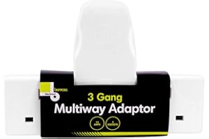 Benross 45090 Standard 3 Way Wall Adaptor Socket / Simple Wall Socket Extension / Compact & Lightweight Design / 3 UK Plug Sockets
