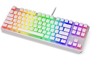 ‎ENDORFY ENDORFY Thock TKL Onyx White Kailh Red, klawiatura mechaniczna TKL, przełączniki Kailh Red, podświetlenie RGB | EY5A009