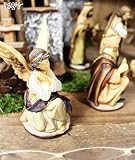 Figuren für große Weihnachtskrippen aus Holz hochwertige Krippenfiguren KFG-HO Holzfiguren-OPTIK handbemalt und GEBEIZT – präsise saubere Gesichtszüge Mienen natürliche Mimik - 3
