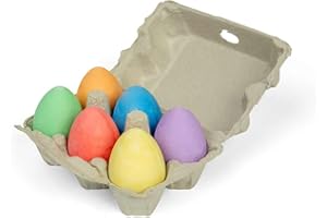 Bigjigs Toys Rainbow Colour Chalk Eggs (Set of 6)