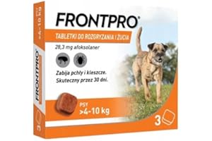 FRONTPRO Flea and Tick Tablets for Dog (4-10 kg) - 3X 28 mg