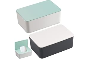 JULYEE Feuchttücher Box Baby, Feuchtes Toilettenpapier Box, Grün GrauTissue Aufbewahrungskoffer für Unterwegs, Feuchttücher Spender, Serviettenbox