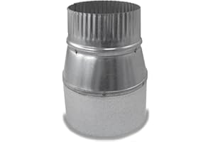 CAEXVEN Reducción para chimeneas en Acero Galvanizado - Serie Lisa - 150 a 120 mm