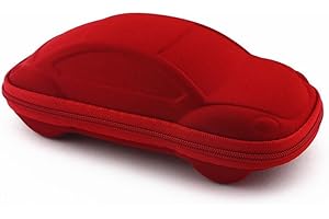 Demarkt Kind Brillenetui Karikatur Reißverschluss Brillen Etui kleines Auto Kind Brillenetui für Sonnenbrillen