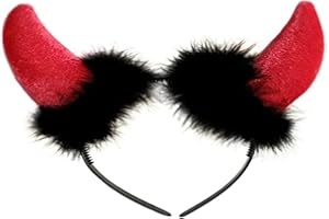 Folat - Tiara Cuernos de Diablo de Color Rojo - Talla única