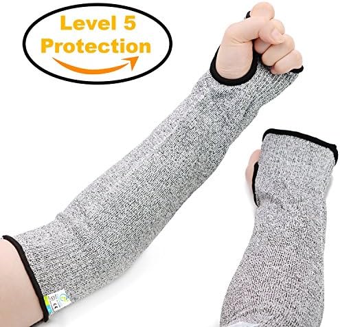 REFAGO Cut Resistant Sleeves Arm Safety Sleeves, High Performance Level 5 Protection, 1 Pair