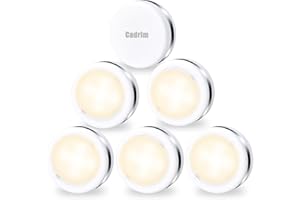 ‎CADRIM Cadrim RGB Schrankleuchten mit 2 Fernbedienung,LED Schrankbeleuchtung Nachtlicht Schranklicht 13 Farben RGB Schrank Lichter,Batteriebetriebene Schrankleuchten Beleuchtung Dimmbar (weiß 6)