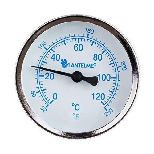 Preisvergleich Produktbild Lantelme Edelstahl Räucherthermometer für Räucherofen Räucher Thermometer Zubehör Temperaturbereich 0 bis 120 °C 7564