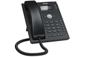 Snom D120 Desk Telefono, 2 SIP identita, basso consumo energetico, PoE, 5 tasti funzione, display grafico retroilluminato, ° Grado di chiamata Indicator