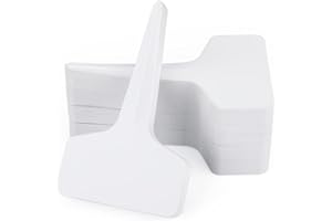 KINGLAKE 100 pièces étiquettes pour plantes potager, étiquette semis plastique, et stylo, pour jardin exterieur rétiquettes à herbes, blanc