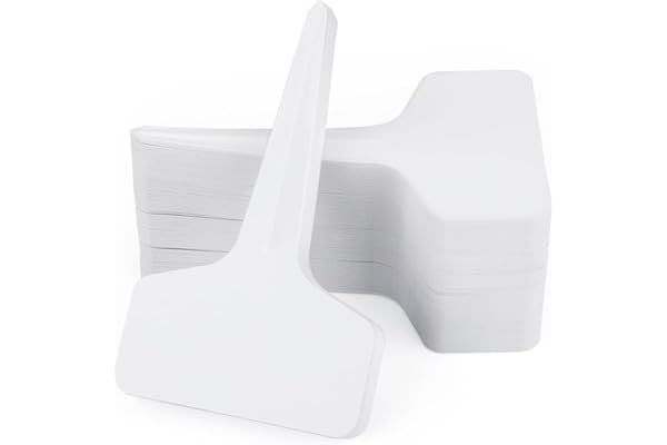 KINGLAKE 100 pièces étiquettes pour plantes potager, étiquette semis plastique, et stylo, pour jardin exterieur rétiquettes à herbes, blanc