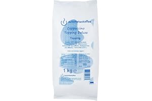 ‎AUTOMATENKAFFEE.DE Cappuccino Topping Deluxe 99% Milchbestandteile - Ohne Zuckerzusatz | Automatenfähiges Milchpulver | 1 x 1000g