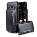 Produktbild Für Samsung Galaxy S8 Plus Hülle, Aearl Retro Multifunktional Reißverschluss Wallet Schutzhülle Handy Geldbeutel Kartenetui TPU Bumper PU Leder Kartenhalter Flip Ständer Handyhülle mit Displayfolie für Samsung Galaxy S8 Plus - Schwarz