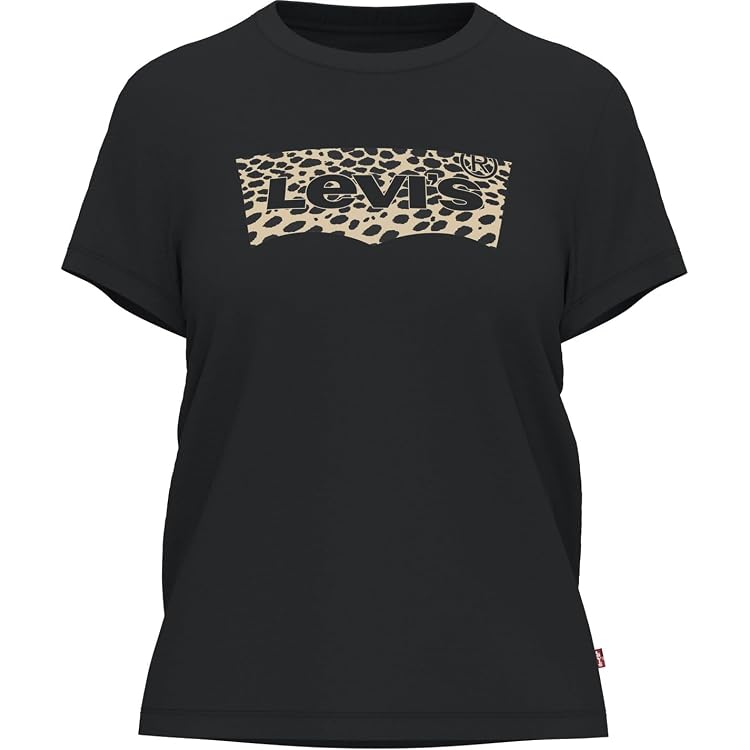 Levi's The Perfect Tee Maglietta Donna Girocollo - Rosa Con Logo Batwing Floreale - 4