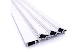 AVOSDIM.COM STORES, RIDEAUX, MOUSTIQUAIRES Juego de 4 perfiles de aluminio recortables para mosquitera, ventana, marco fijo, aluminio resistente, fácil de cortar (blanco, 1600 mm)