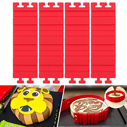 Splink Magic Kuchenformen Silikon Nonstick Bake Snake Backform Cake Mould DIY Fondant Kuchenform Backen Torten-Zubehör(Set 4 Stück)