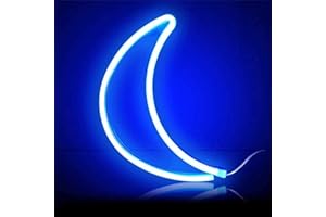 Nordstylee Neon Moon Art luces decorativas para el día de San Valentín habitación de los niños fiesta de cumpleaños vacaciones decoración de boda blanco cálido