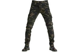 DAPAIZI Pantaloni da Moto da Uomo, Jeans da Motociclista Elasticizzati Slim Fit da Uomo, Jeans alla Moda su Tutta La Vita, 4X Imbottitura di Protezione.