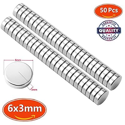 GresatekEU Mini-aimants Neo Neodymium Rare Earth N45 Force 0.9 kg 6 x 3 mm Modèles artisanaux Personnalisé Personnalisé Multi-Utilisation pour porte de réfrigérateur Panneau blanc Carte magnétique Porte d'écran magnétique Panneaux d'affichage Réf…