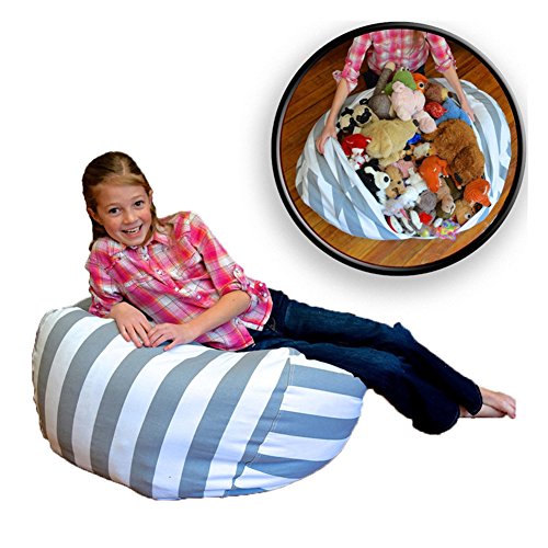 Pouf poire et housse de rangement eTACH pour animaux en peluche - Avec fermeture éclair extra-longue