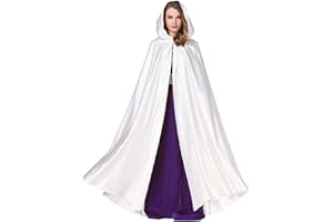 BEAUTELICATE Capa con Capucha Medieval Mujer Disfraz Abriga Larga para Novia Vampiro Princesa Bruja Halloween Navidad Fiesta Cosplay Fotografía