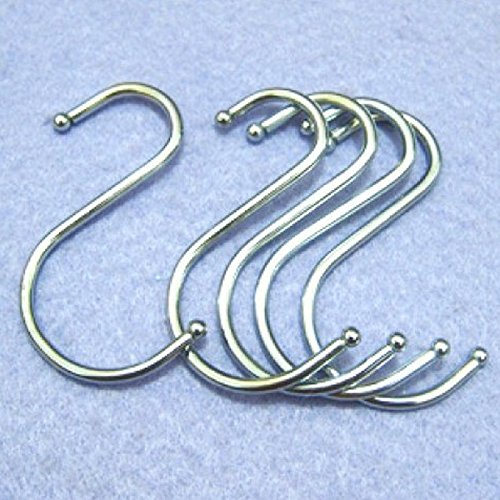 WINOMO 20ST dauerhafte s-förmige Anti-Rost Metall Kleiderbügel Metall-Haken Pothooks – Größe L (Silber) - 2