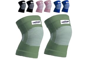 BARACUS Rodilleras Menisco y Ligamento - Rodillera Textil Doble Capa Ideal para Deportes y Trabajo - Rodilleras Voleibol, Crossfit, Balonmano y Gym, Recuperación Lesión (Green, Large)