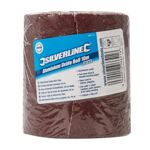 Silverline 986114 Korund-Schleifblatt, 10-m-Rolle 10 m, 40er-Körnung - 2