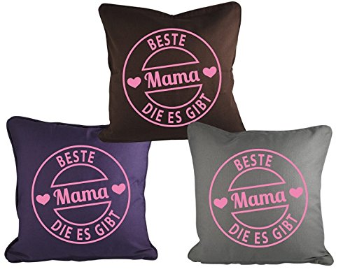Dekokissen Beste Mama B x H: 40cm x 40cm Farbe: stone von Klebefieber® - 3