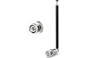 Bingfu Antena Escáner Radio VHF UHF Antena Telescópica 5 Secciones 42 cm Conector BNC para Escáner Radio CB Radio Aficionado Radio Bidireccional Escáner Móvil Transmisor FM Receptor Micrófono