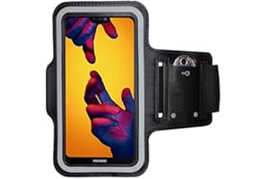 CoverKingz Sportarmband für Huawei P20 Lite - Armtasche mit Schlüsselfach Oberarm Halterung - Sport Laufarmband Handy Armband Schwarz